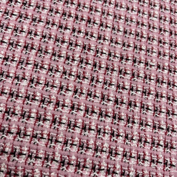 Стильный яркий твид в розовых тонах