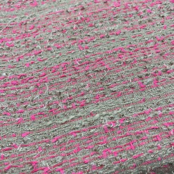 Твид матовый бежевый с яркими неоновыми нитями