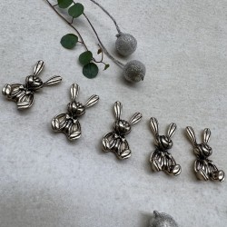 Пришивной элемент заяц цвета тёмного золота, 1.6*2.7 мм