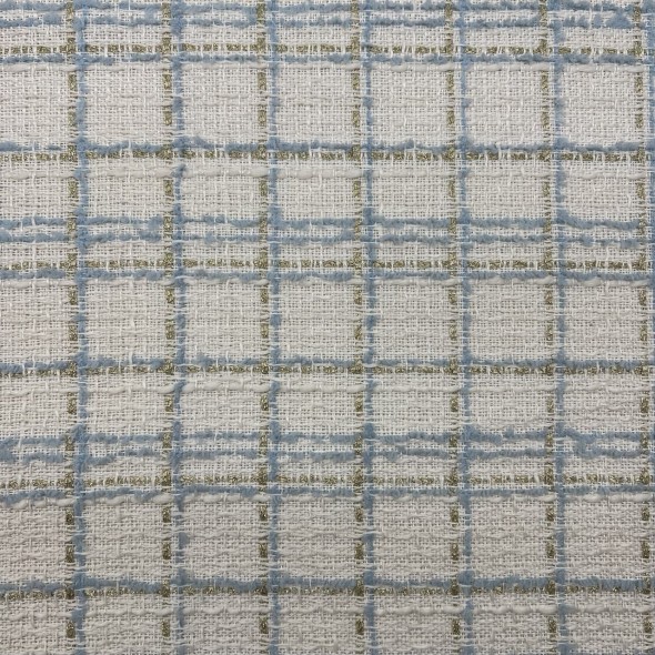 Ткань твид молочный в клетку