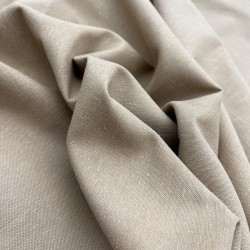 Ткань лён с хлопком и вискозой бежевого цвета