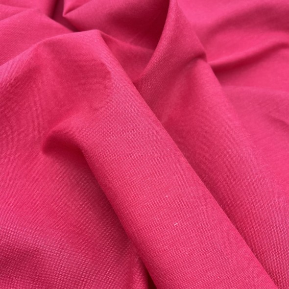 Ткань лён с хлопком и вискозой цвета фуксии