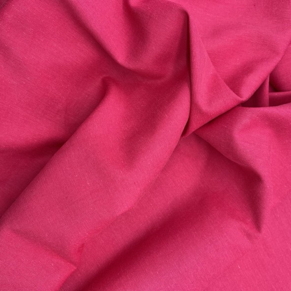 Ткань лён с хлопком и вискозой цвета фуксии