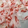 Ткань шифон жатый с коралловым принтом