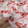 Ткань шифон жатый с коралловым принтом