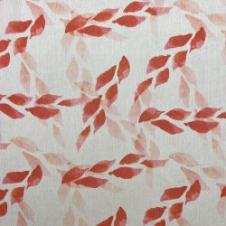 Ткань шифон жатый с коралловым принтом