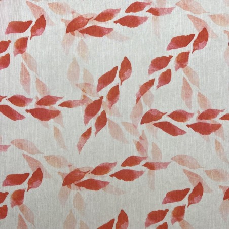 Ткань шифон жатый с коралловым принтом