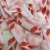 Ткань шифон жатый с коралловым принтом