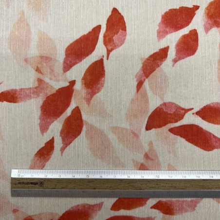 Ткань шифон жатый с коралловым принтом