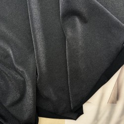 Трикотаж хлопок кулирная гладь с матовым блеском, чёрный