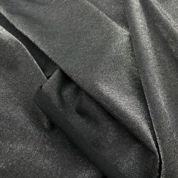 Трикотаж хлопок кулирная гладь с матовым блеском, чёрный