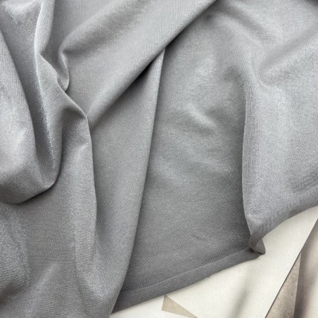 Трикотаж хлопок кулирная гладь с матовым блеском, серо-бежевый