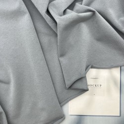 Трикотаж хлопок кулирная гладь с матовым блеском, жемчужно-голубой