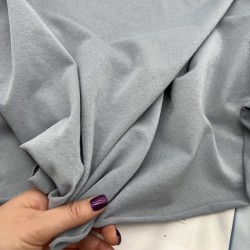 Трикотаж хлопок кулирная гладь с матовым блеском, жемчужно-голубой