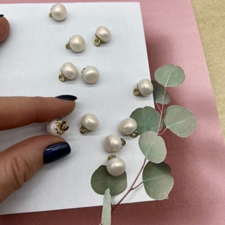 Пуговицы блузочные жемчуг на ножке, 9 мм