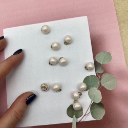 Пуговицы блузочные жемчуг на ножке, 9 мм