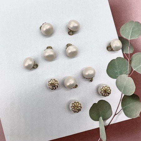 Пуговицы блузочные жемчуг на ножке, 9 мм