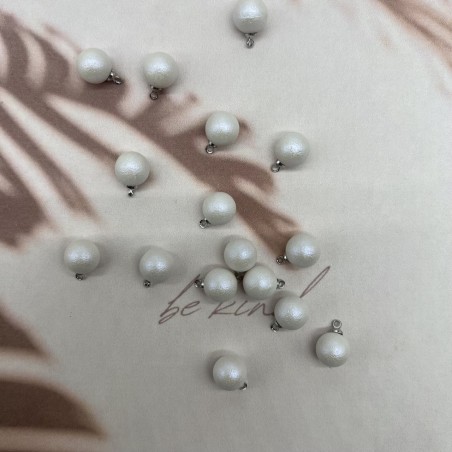 Пуговицы блузочные белый жемчуг на ножке, 9 мм