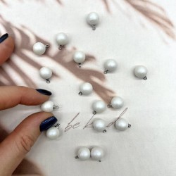 Пуговицы блузочные белый жемчуг на ножке, 9 мм