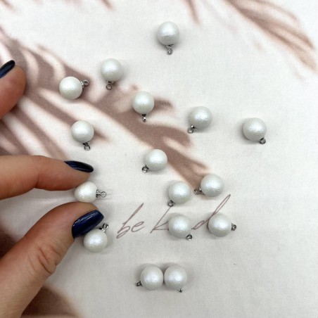 Пуговицы блузочные белый жемчуг на ножке, 9 мм