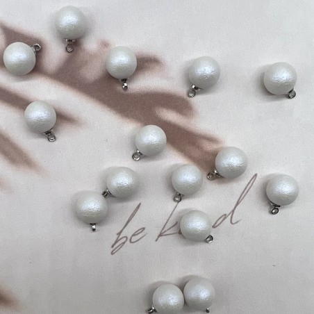 Пуговицы блузочные белый жемчуг на ножке, 9 мм