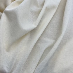 Трикотаж хлопок кулирная гладь с матовым блеском, сливочный