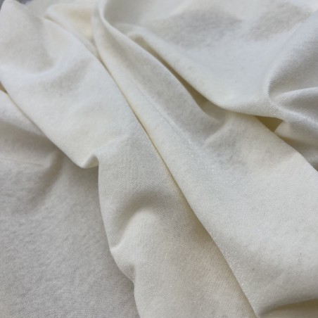 Трикотаж хлопок кулирная гладь с матовым блеском, сливочный