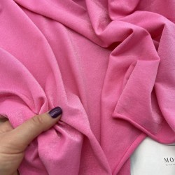 Трикотаж хлопок кулирная гладь с матовым блеском, фуксия