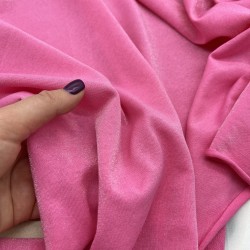Трикотаж хлопок кулирная гладь с матовым блеском, фуксия