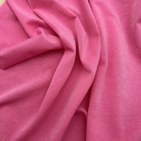 Трикотаж хлопок кулирная гладь с матовым блеском, фуксия