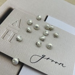 Пуговицы блузочные жемчуг на ножке со стразами, 9 мм