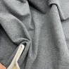 Трикотаж футер с начесом хлопковый, серый меланж