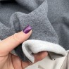 Трикотаж футер с начесом хлопковый, серый меланж