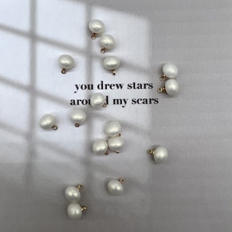 Пуговицы блузочные кремовый жемчуг на ножке, 9 мм