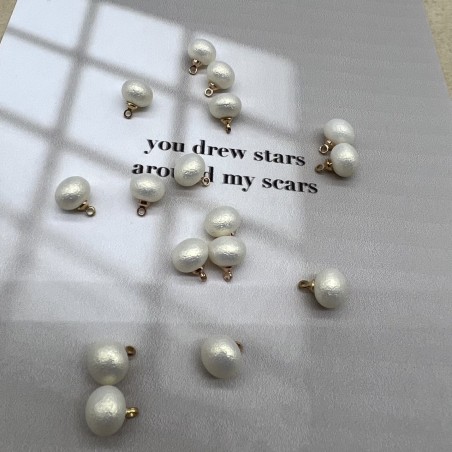 Пуговицы блузочные кремовый жемчуг на ножке, 9 мм