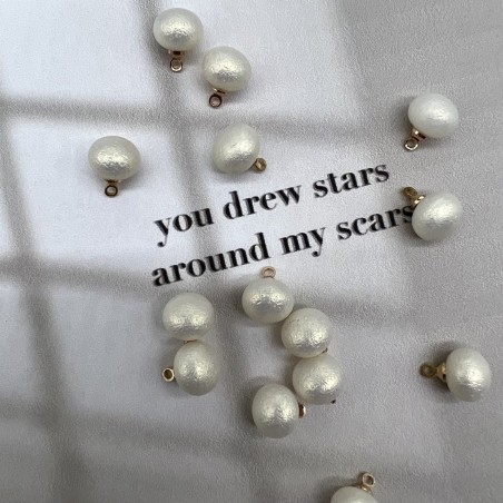 Пуговицы блузочные кремовый жемчуг на ножке, 9 мм