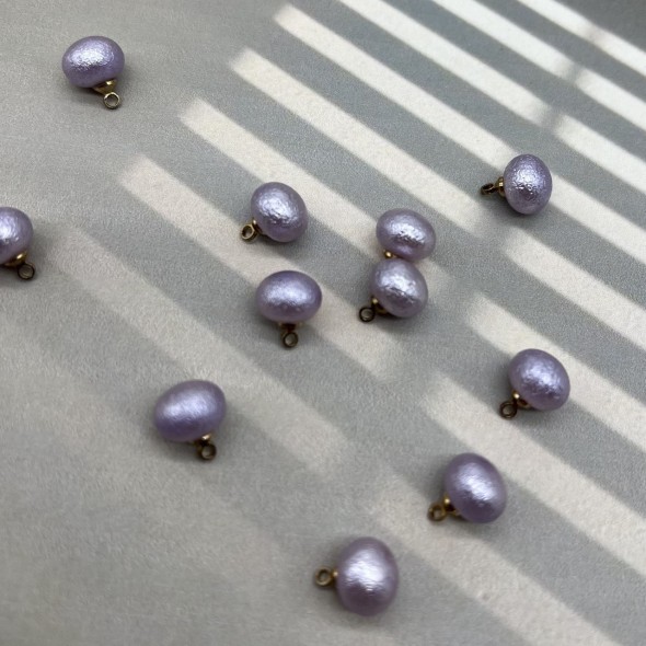 Пуговицы блузочные сиреневый жемчуг на ножке, 9 мм