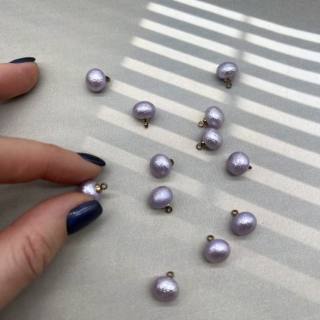 Пуговицы блузочные сиреневый жемчуг на ножке, 9 мм