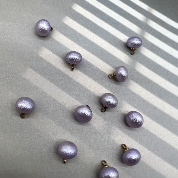 Пуговицы блузочные сиреневый жемчуг на ножке, 9 мм