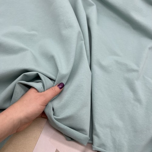 Трикотаж футер мятного цвета, 260 гр/м