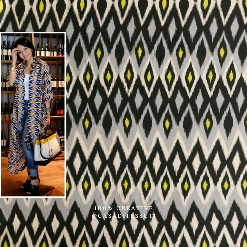 Вискоза 100% с принтом икат