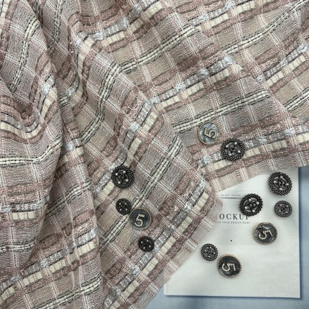 Твид в клетку в пастельных тонах