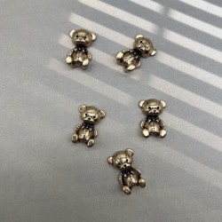 Пришивной элемент мишка цвета тёмного золота, 1.6*2.9 мм