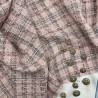 Твид в клетку нежно-розовый