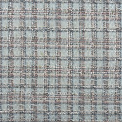 Твид в клетку нежно-голубой