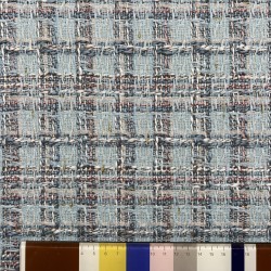 Твид в клетку нежно-голубой