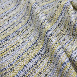 Твид меланжевый в молочно-желтых тонах