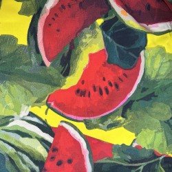 Ткань вискоза с полиэстером яркие арбузы