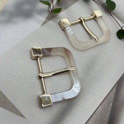 Пряжка металлическая с пластиковыми вставками, 3.5 см