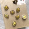Пуговицы золотистый металл с желтой эмалью, 23 мм